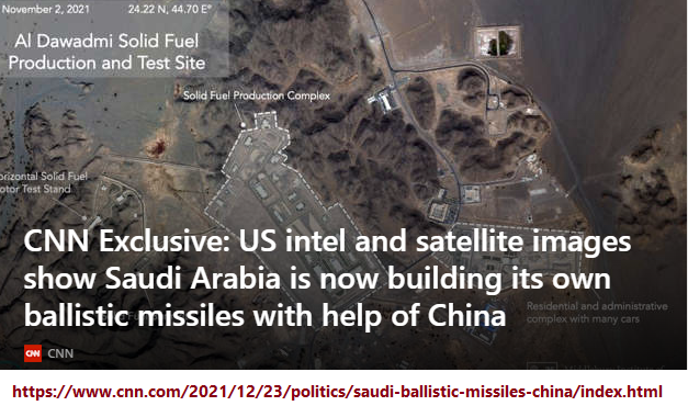 China supplying 
Saudia Arabia with armaments