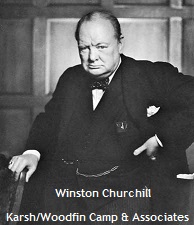 The British Prime Minister Winston Churchill