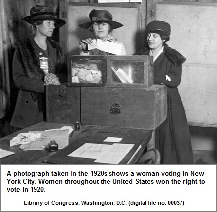 3 Women voting in 1920 New York City