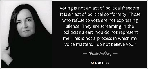 Wendy McElroy's quote on voting