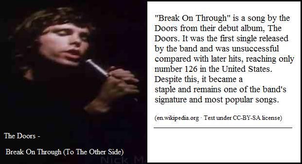 Doors song: Break on through to the other side Doors song: Break on through to the other side
