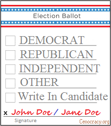 this is a generic despotic government ballot