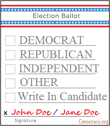 This is a Generic Despotic Government Ballot