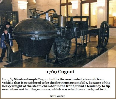 1769 Cugnot Three-Wheeled Vehicle