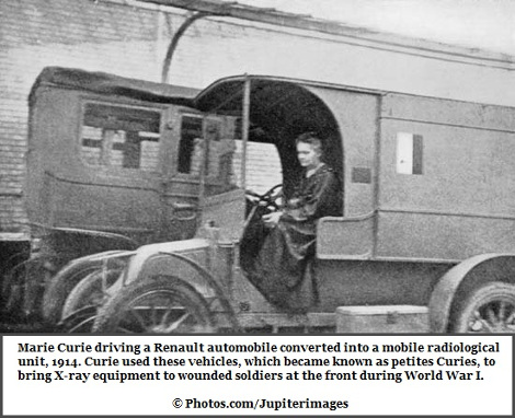 Renault automobile driven by Marie Curie in 1914