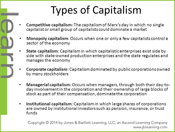 Types of Capitalism Types of Capitalism