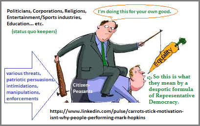 A depotic governments carrot-on-a-string measurement of equality