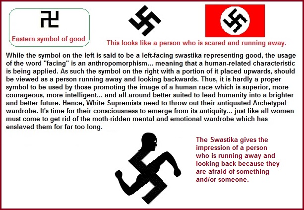 Left and right turning swastikas along with new imagery