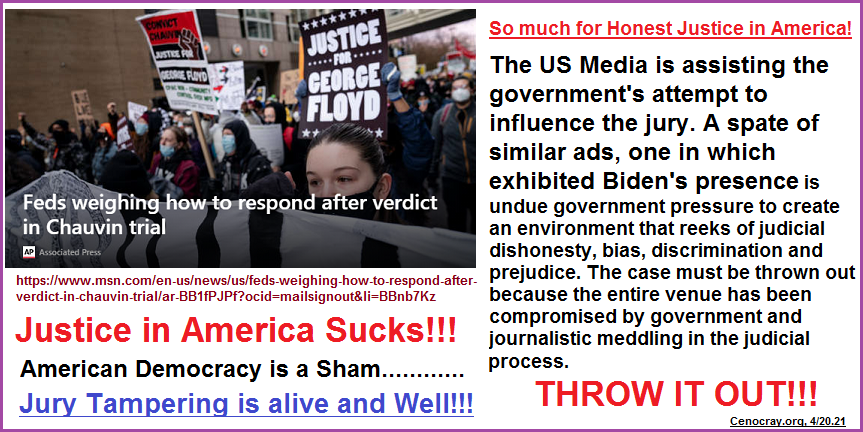 The US media is assisting the government with jury tampering!