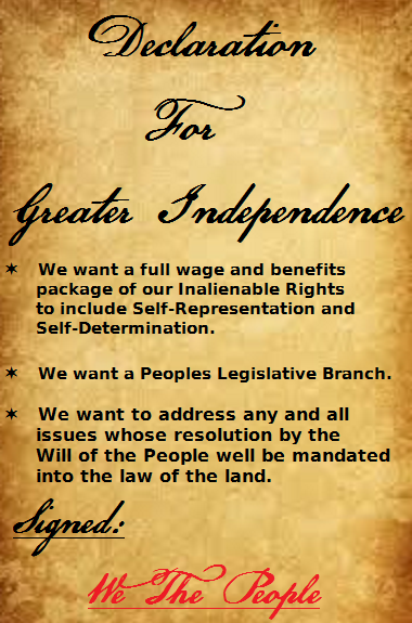 Declaration For Greater Independence