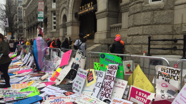 Left over Protestor Trash