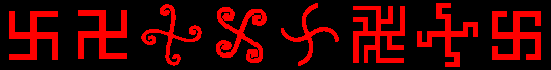 Lineup of swastika variations (2K)
