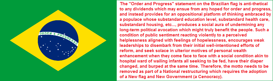 The Brazilian flag needs to be redesigned The Brazilian flag needs to be redesigned