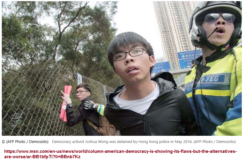 Hong Kong efforts to create a Democracy