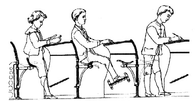 Sit-stand school seating