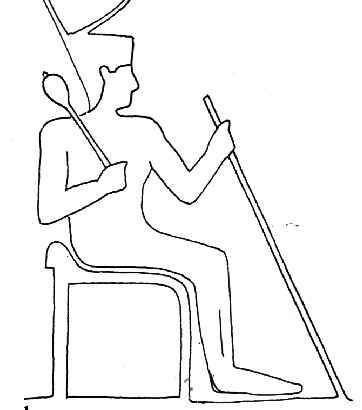 Egyptian chair with 'sacral' support Egyptian chair with 'sacral' support