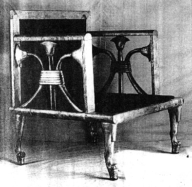 Fourth Dynasty Egyptian chair for Queen Hetepheres Fourth Dynasty Egyptian chair for Queen Hetepheres