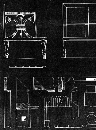 Construction details for Egyptian chair Construction details for Egyptian chair