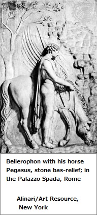 Bellerophon with his horse pegasus