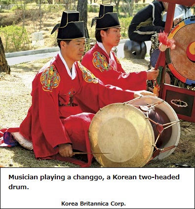 The Korean two-headed drum