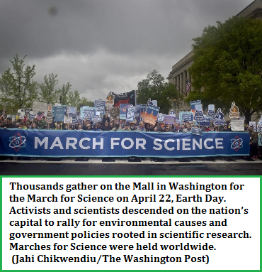 March for Science banner protest