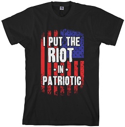 Riot in patriotism T-shirt for men