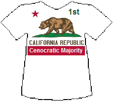 California 1st Cenocratic Majority T-shirt (18K)
